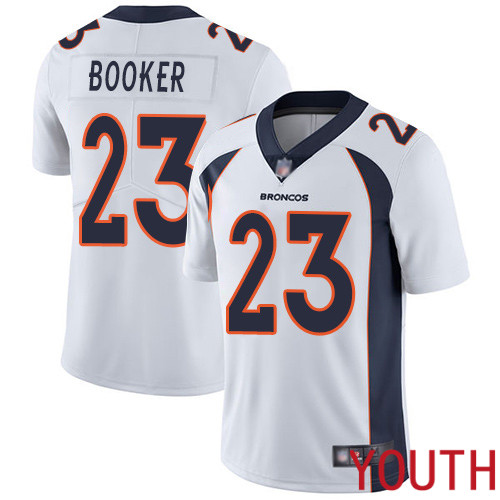 Youth Denver Broncos #23 Devontae Booker White Vapor Untouchable Limited Player Football NFL Jersey